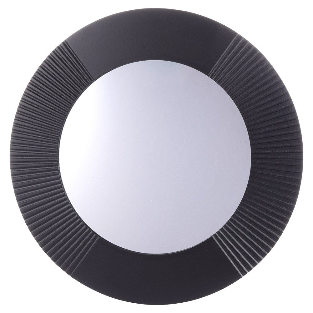 Elegant Round Wall Mirror with Black MDF Frame