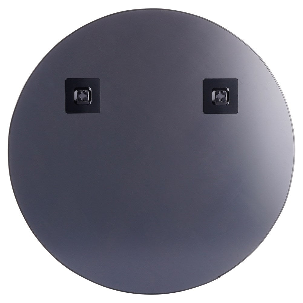 Elegant Round Wall Mirror with Black Metal Frame