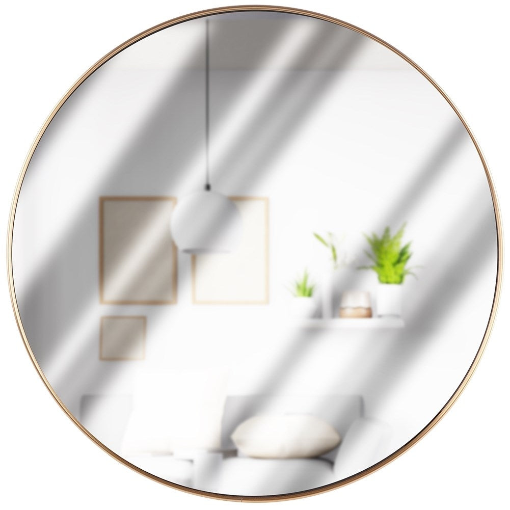 Elegant Round Wall Mirror with Gold Frame