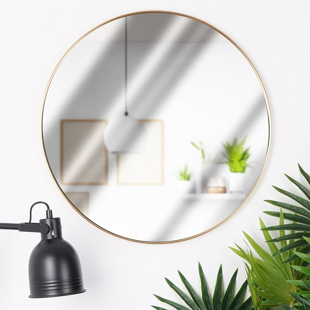 Elegant Round Wall Mirror with Gold Frame