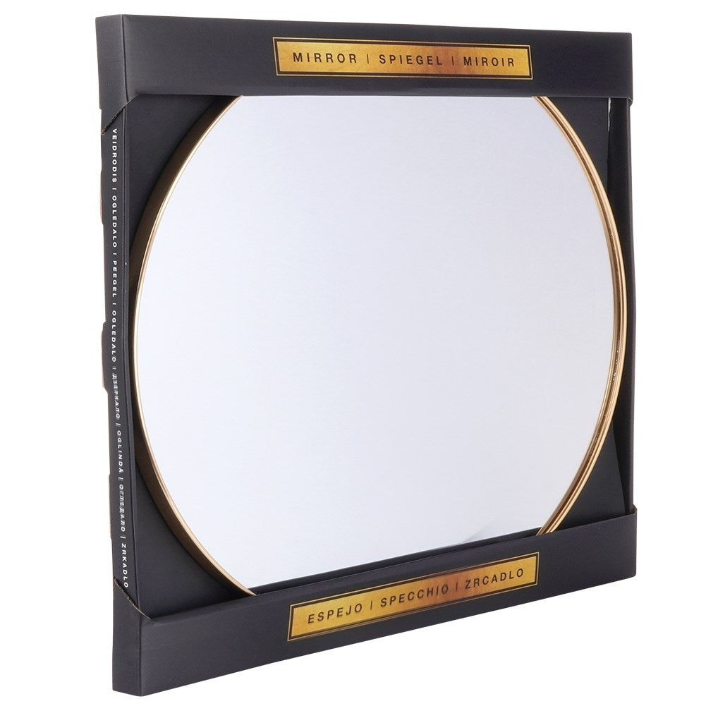 Elegant Round Wall Mirror with Gold Frame