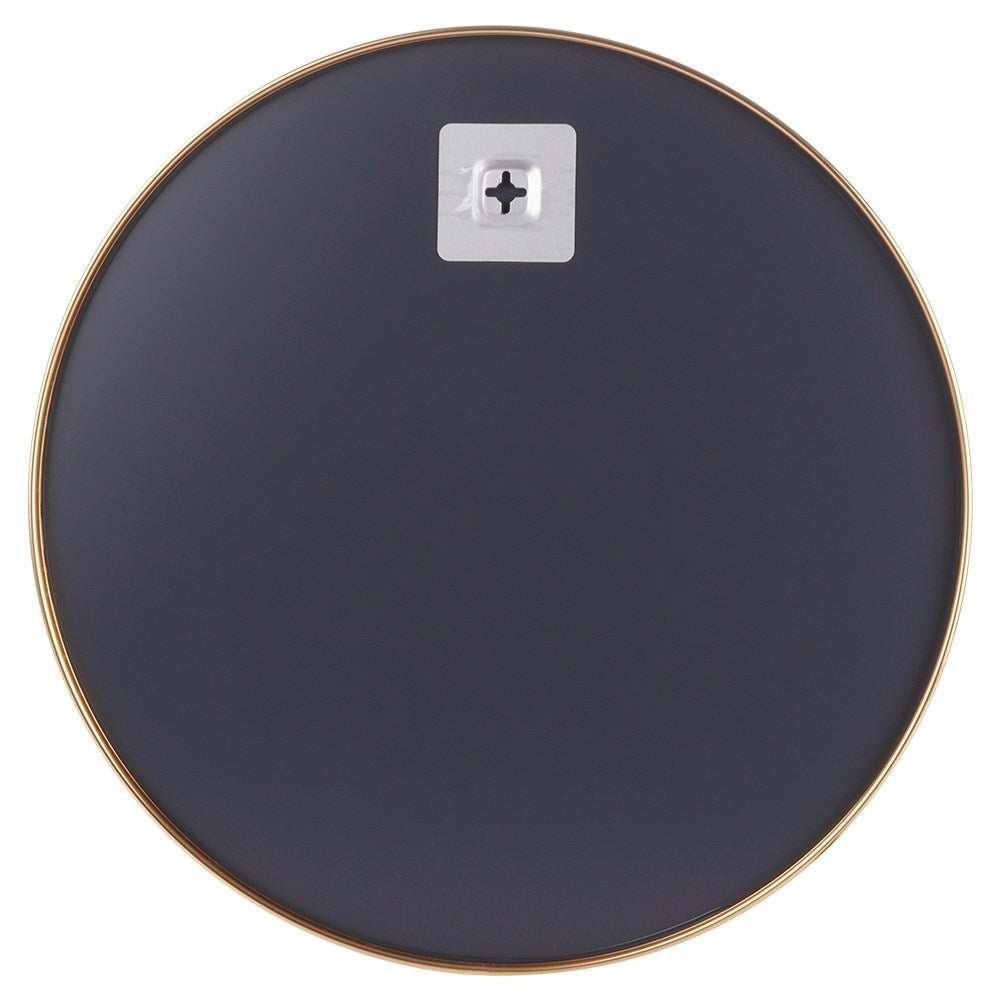 Elegant Round Wall Mirror with Gold Metal Frame