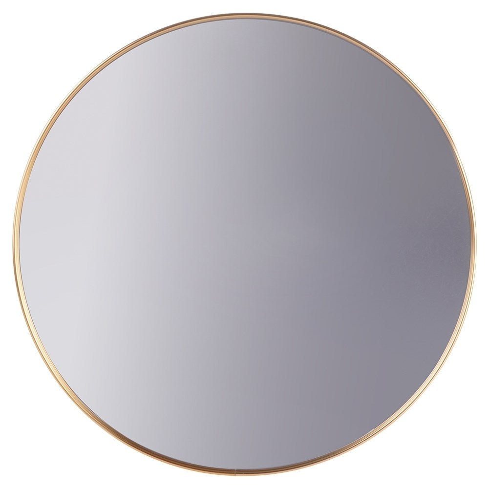 Elegant Round Wall Mirror with Gold Metal Frame