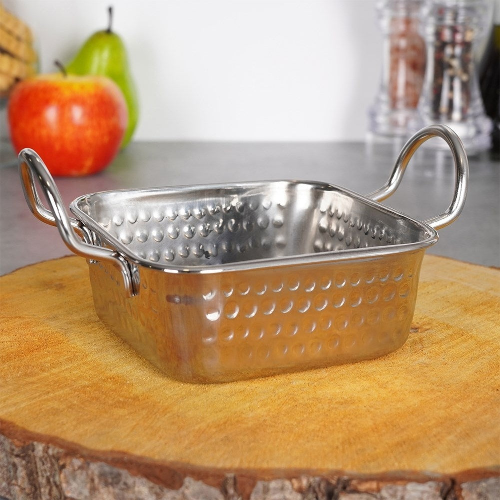 Elegant Serving Platter in Mini Pot of Stainless Steel