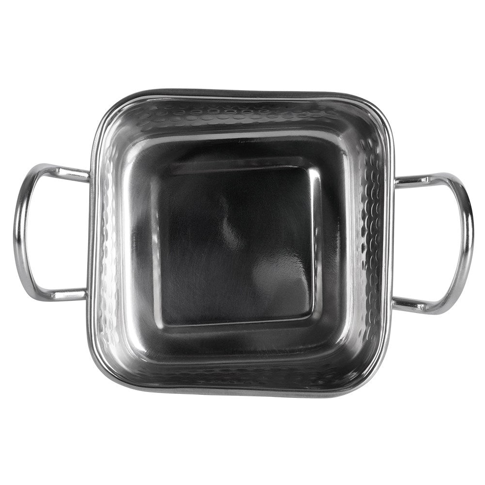 Elegant Serving Platter in Mini Pot of Stainless Steel
