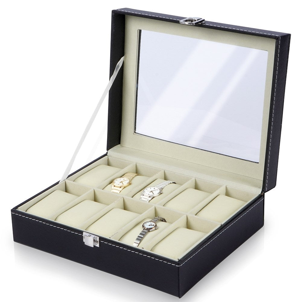 Elegant Storage box for 10 Watches and Jewelry