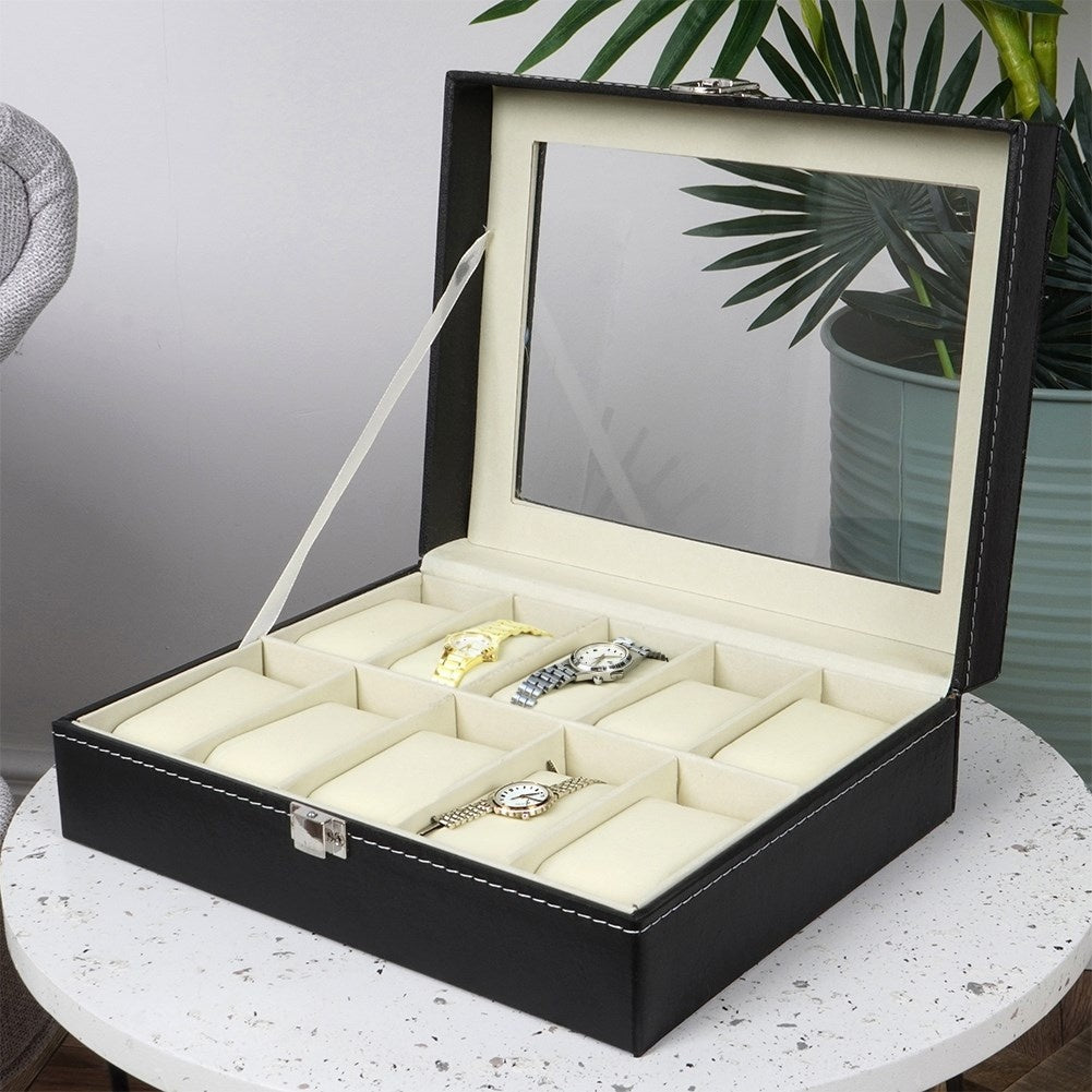 Elegant Storage box for 10 Watches and Jewelry