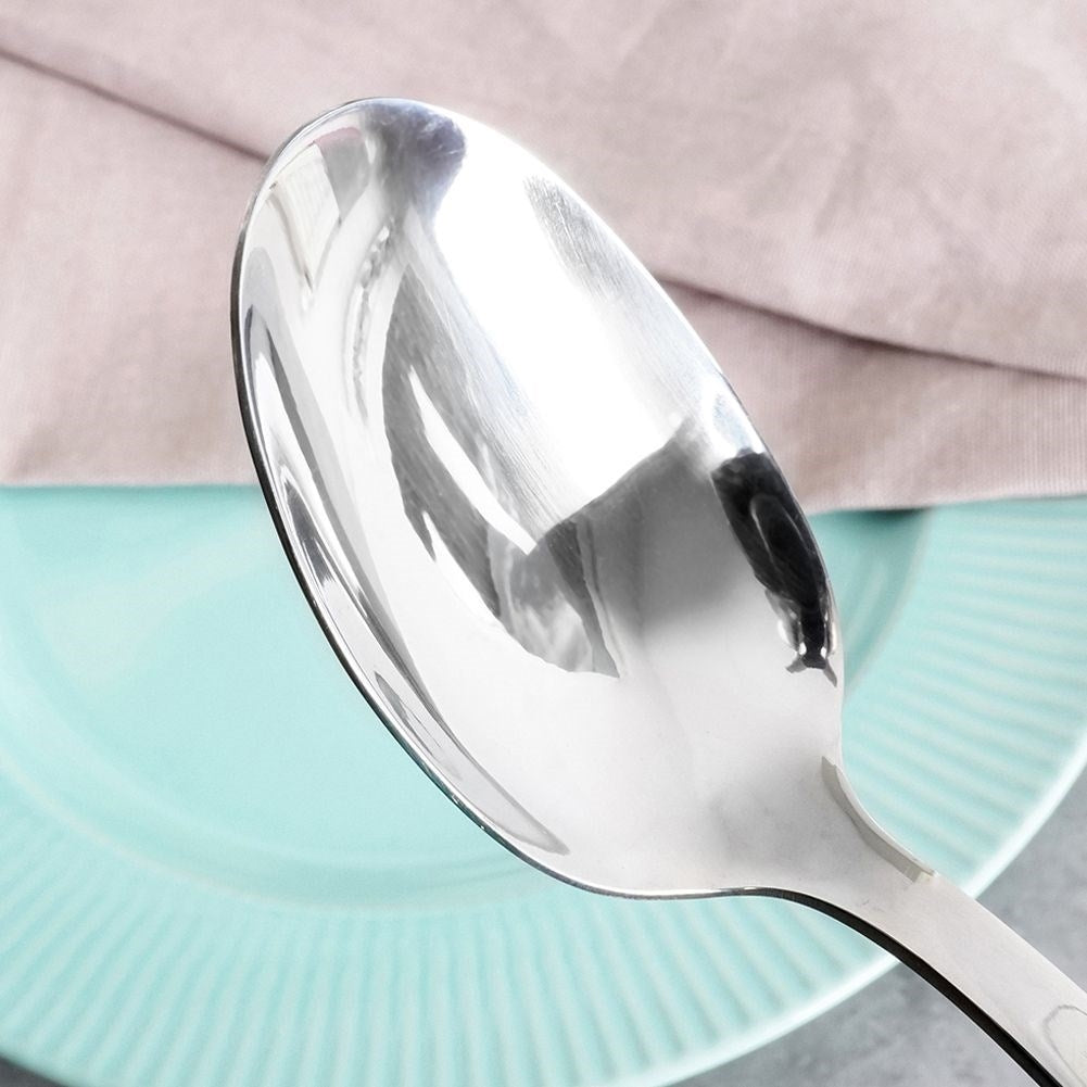 Elegant Tablespoon in Stainless Steel with Wood Imitation