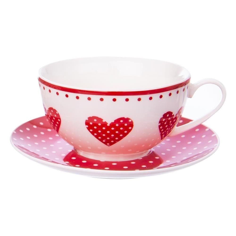 Elegant Tea service in Porcelain with Decoration