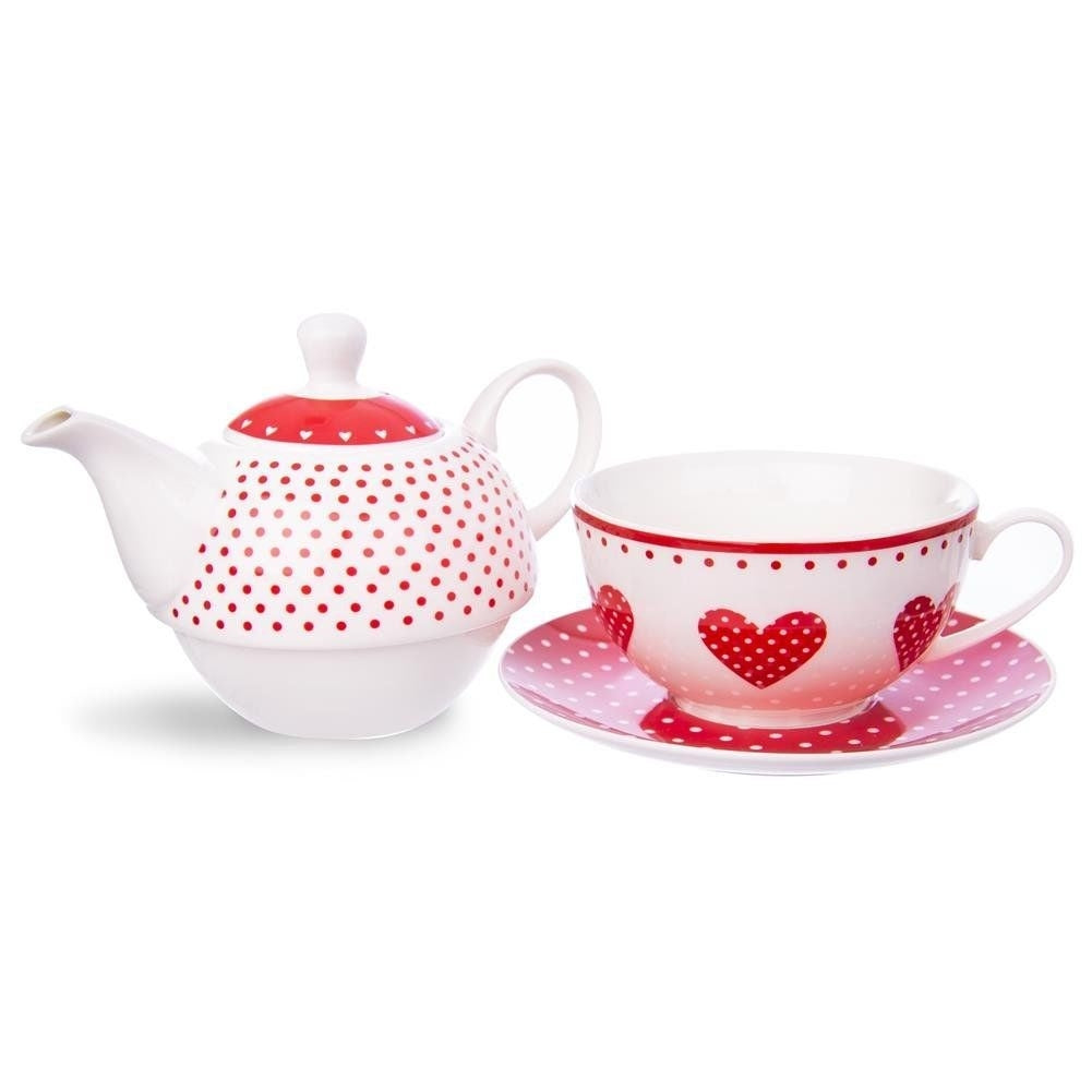 Elegant Tea service in Porcelain with Decoration