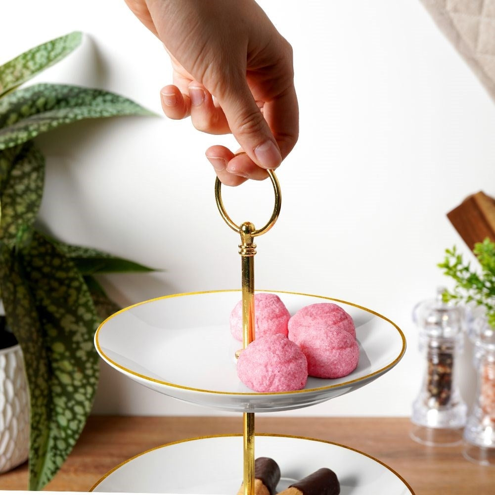Elegant Three-Tier Cake Tray for Cakes, Fruits and Snacks