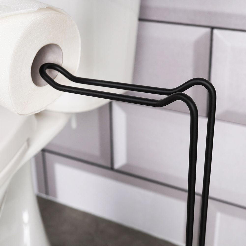 Elegant Toilet Paper Holder with Stand for Bathroom