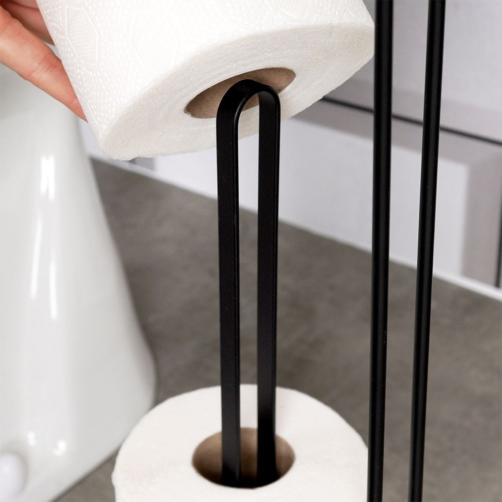 Elegant Toilet Paper Holder with Stand for Bathroom