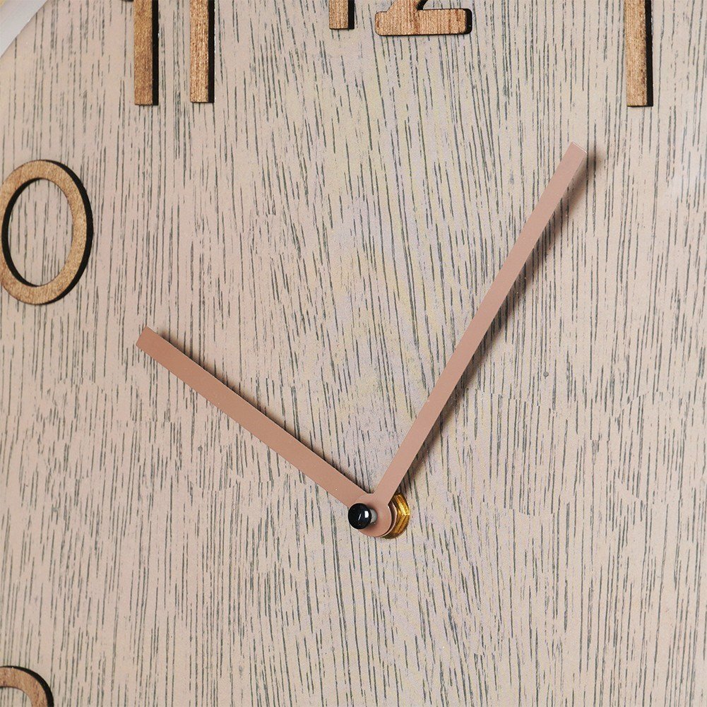 Elegant Wall Clock 38 cm with Wooden FinishThis wall clock has a diameter of 38 cm and is designed in a classic style. The frame of the watch is made of MDF, while the dial and hands have a wood-like finish. Perfect for giving your home a timeless and