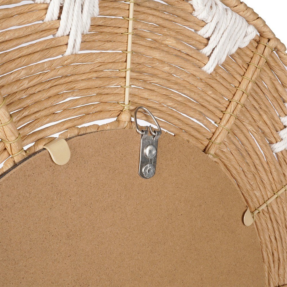 Elegant Wall Mirror 50 cm with Braided Cotton Frame