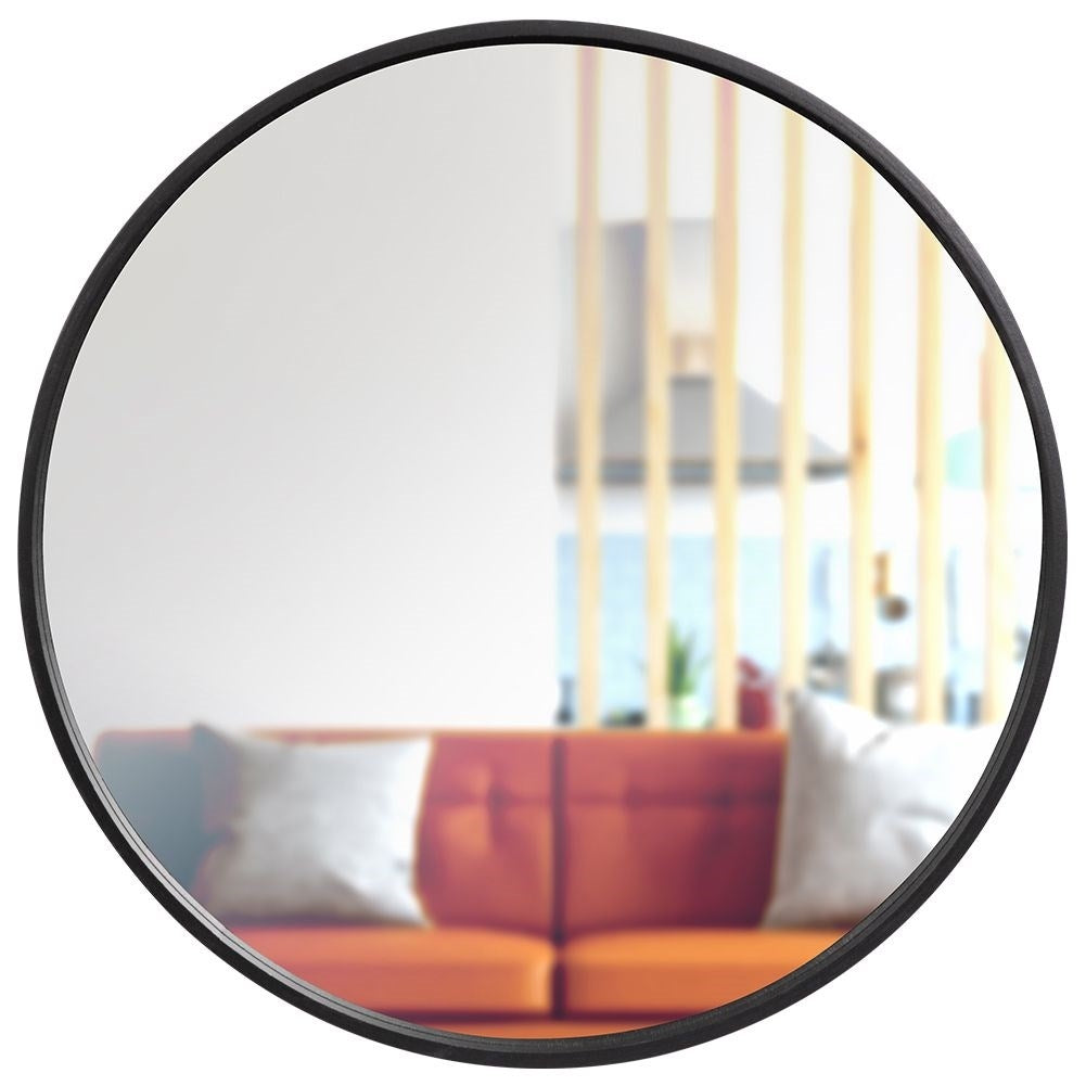 Elegant Wall Mirror with Black Wooden Frame for All Rooms
