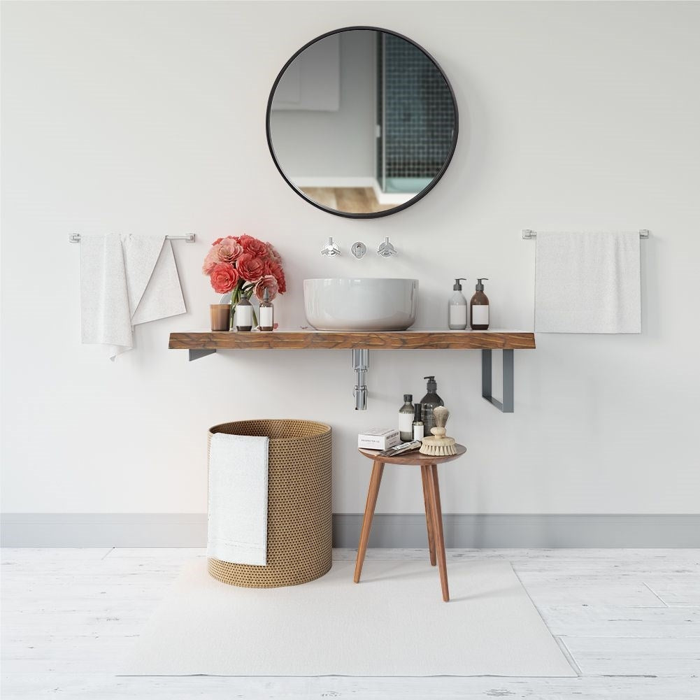 Elegant Wall Mirror with Black Wooden Frame for All Rooms