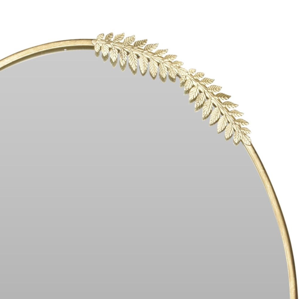 Elegant Wall Mirror with Golden Metal Frame