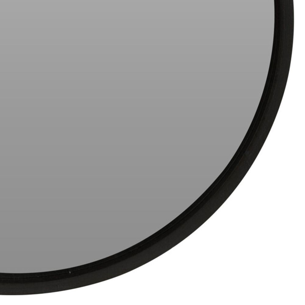 Elegant Wall-hung Mirror with Black Wooden Frame