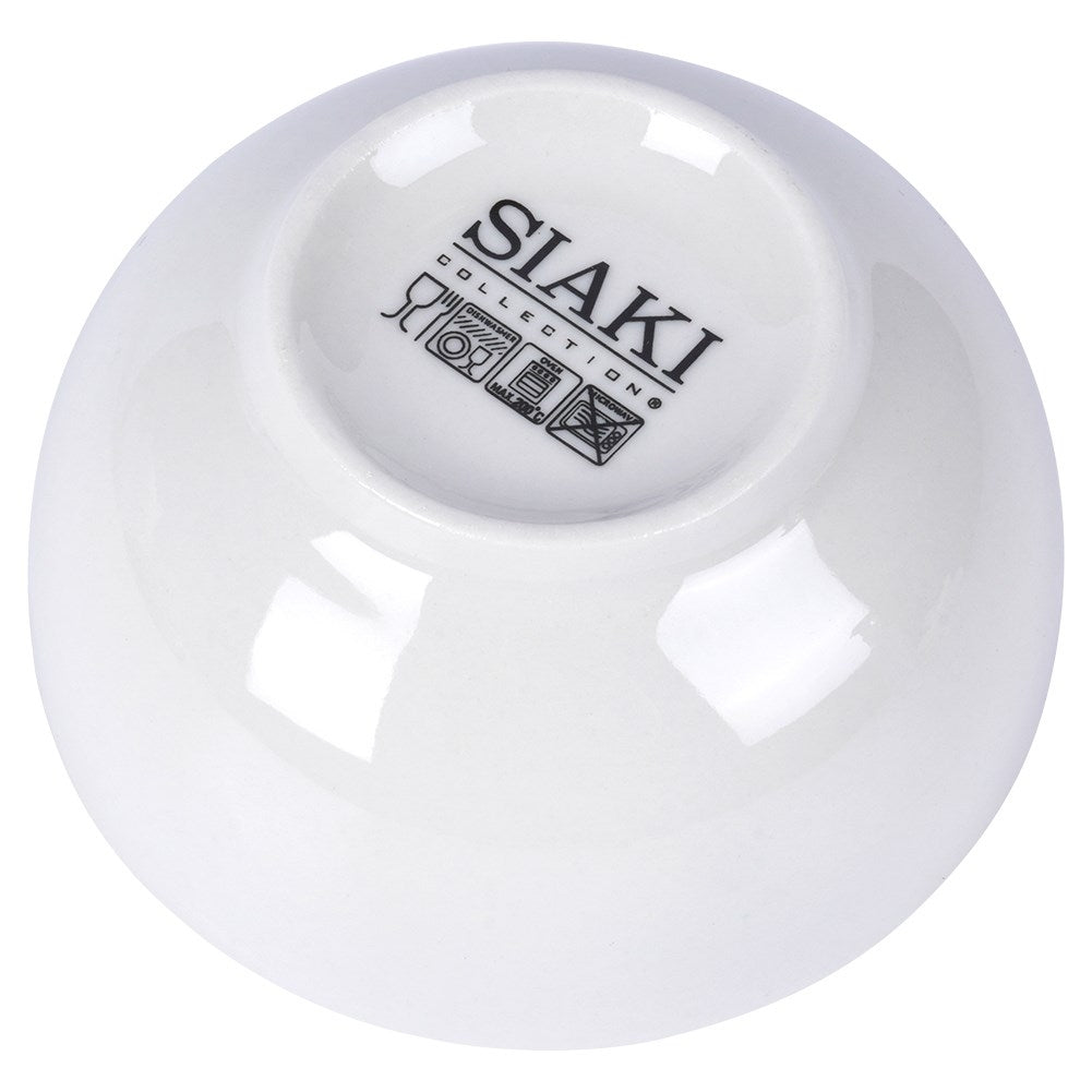 Elegant White Porcelain Bowl 200 ml with Gold Edge