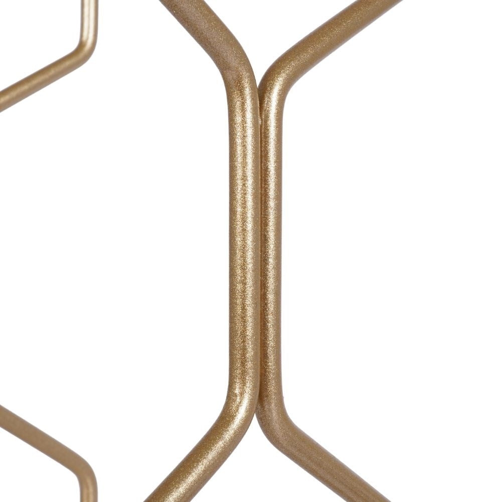 Elegant Wine Rack in Gold for 8 Bottles
