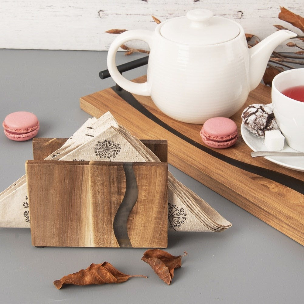 Elegant Wooden Stand for Napkins - Keeps Order and Style