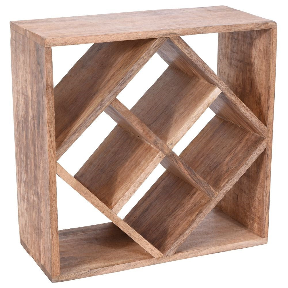 Elegant Wooden Wine Rack for 8 Bottles