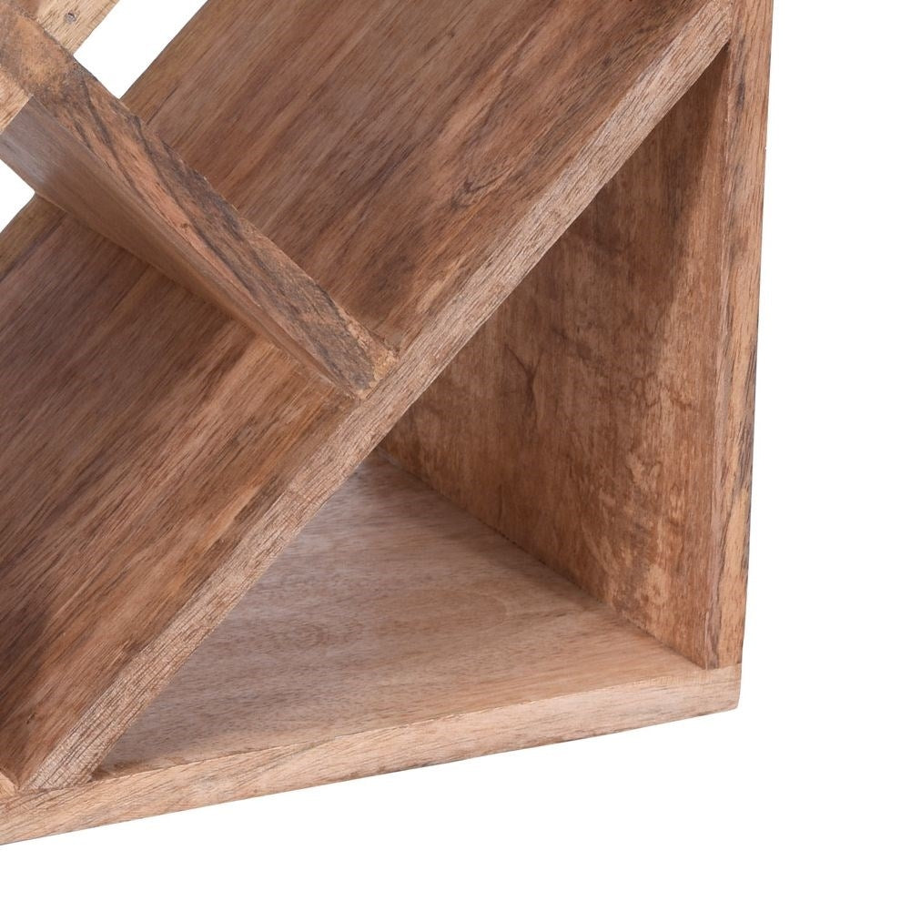 Elegant Wooden Wine Rack for 8 Bottles
