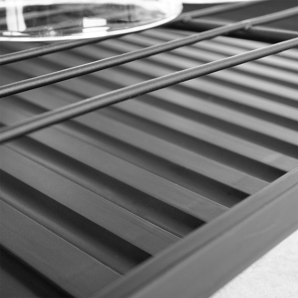Elegant and Practical Black Dish Rack with Drip Tray