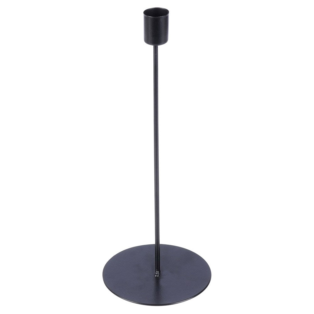 Elegant and minimalistic black metal candle holder
