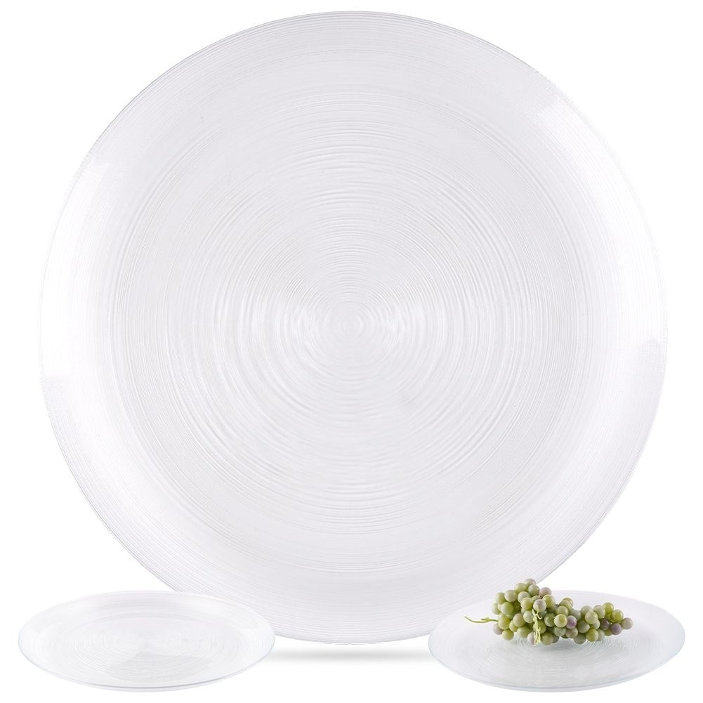 Elegant and transparent glass plate for all meals