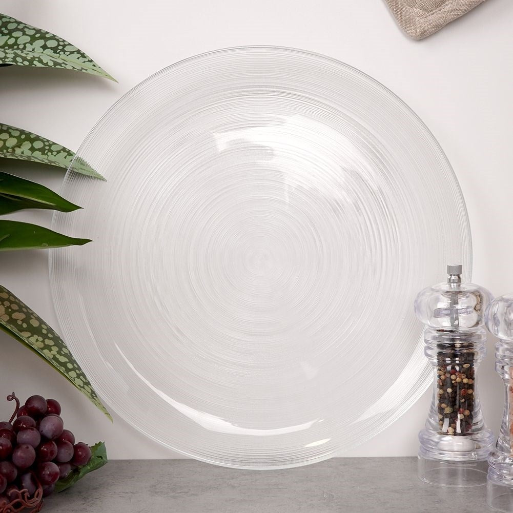 Elegant and transparent glass plate for all meals
