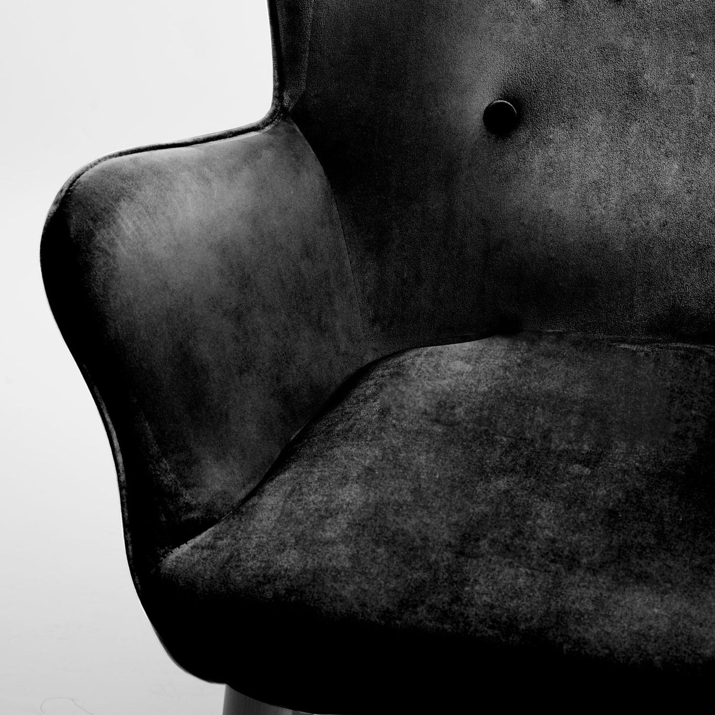 Elegant armchair with footstool Sofotel Norse black