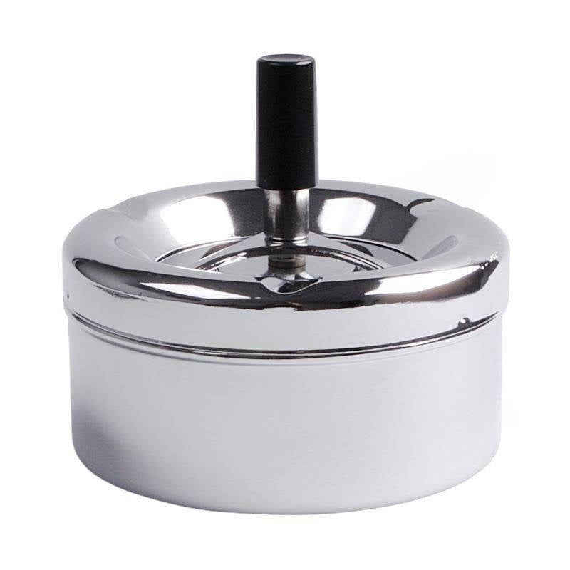 Elegant ashtray with lid that hides cigarette residue and smell