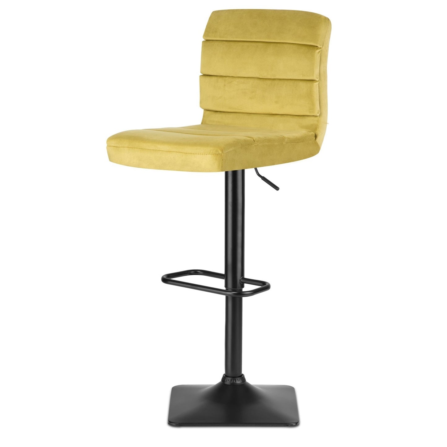 Elegant bar stool with backrest Drava - Yellow
