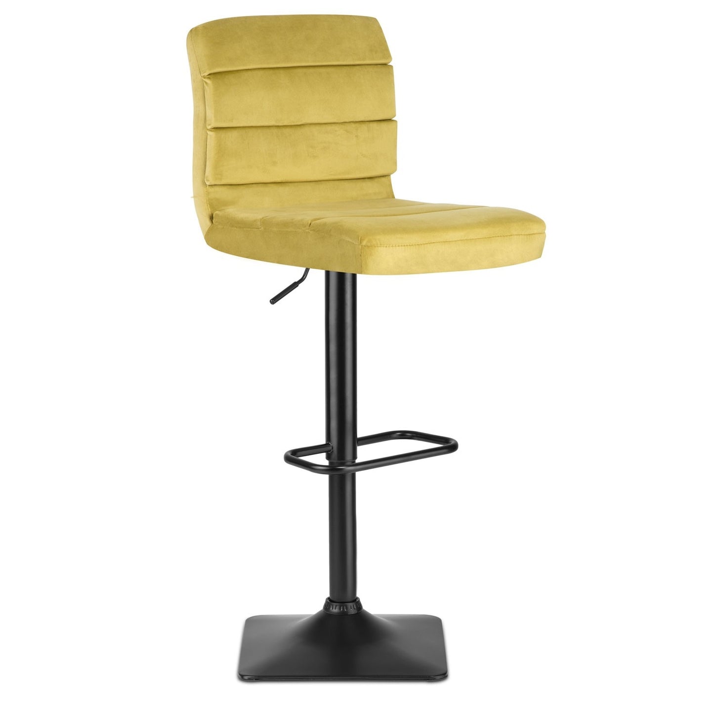 Elegant bar stool with backrest Drava - Yellow