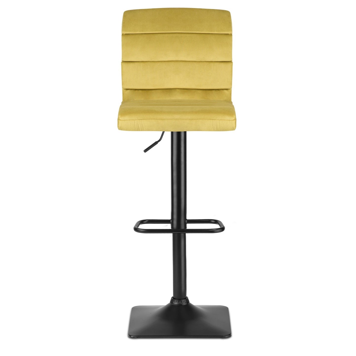 Elegant bar stool with backrest Drava - Yellow