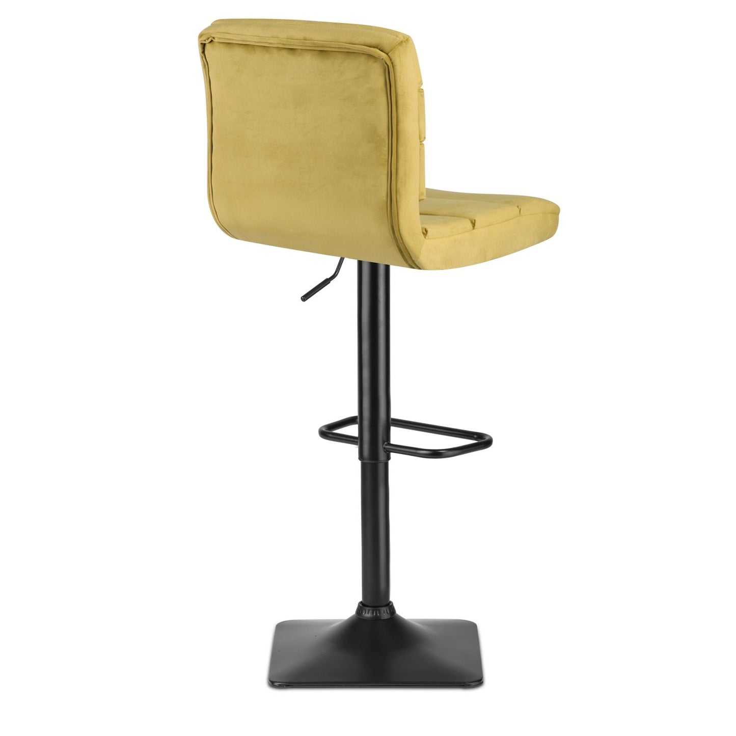 Elegant bar stool with backrest Drava - Yellow