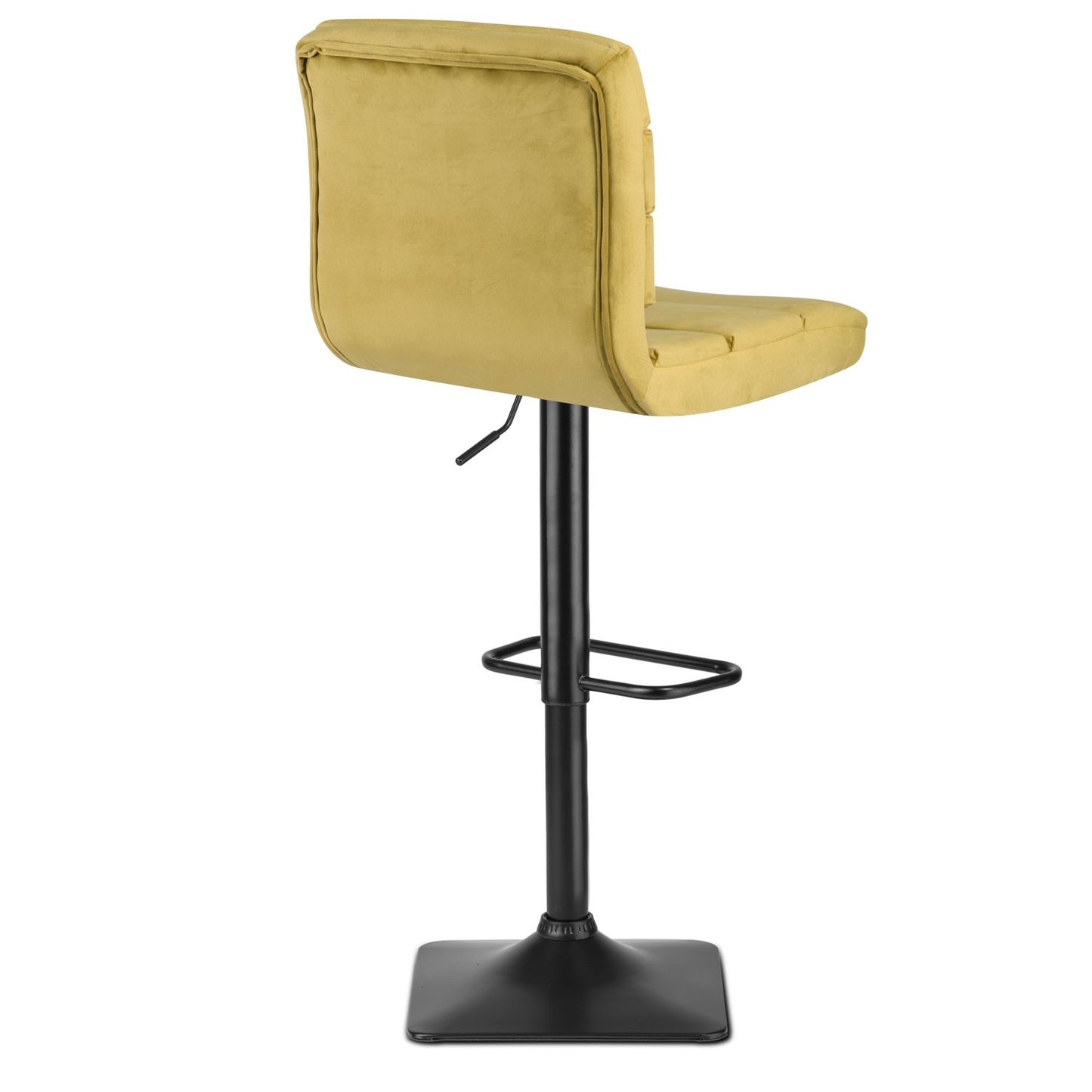 Elegant bar stool with backrest Drava - Yellow