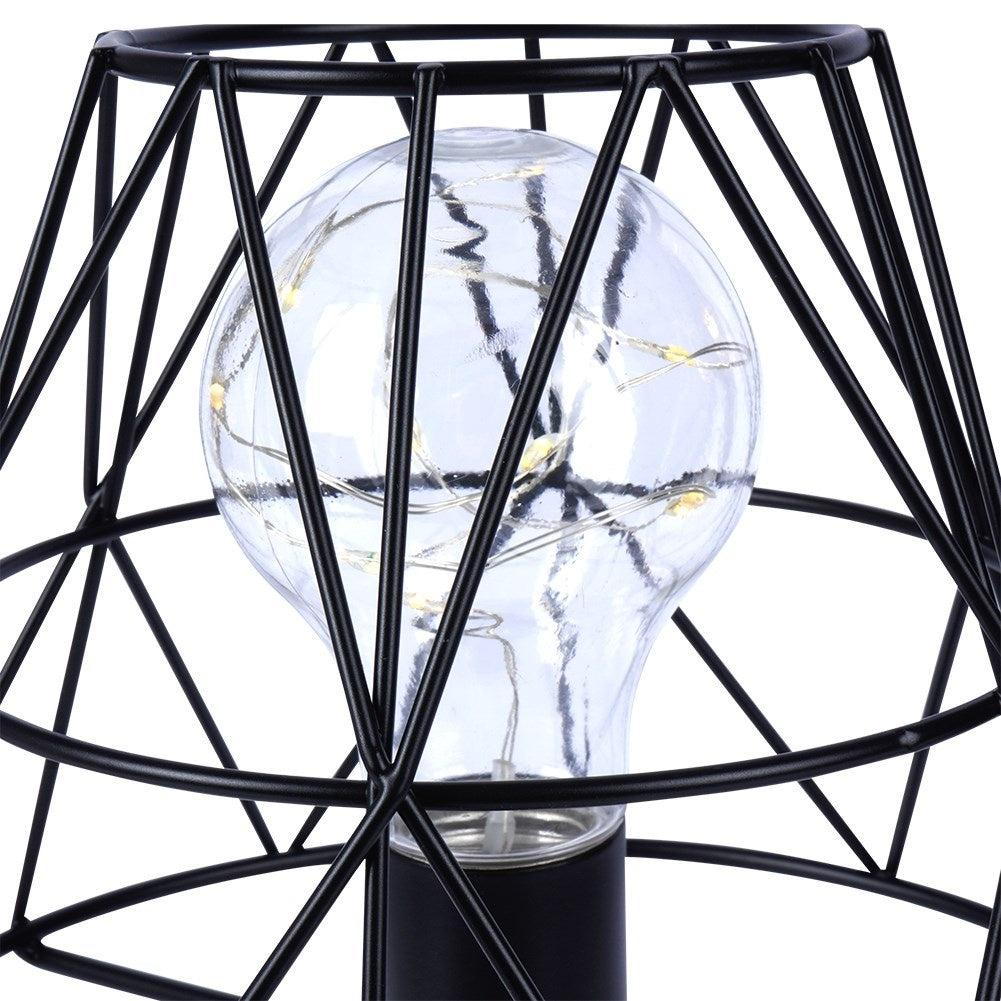 Elegant black LED table lamp with battery operation for home & office