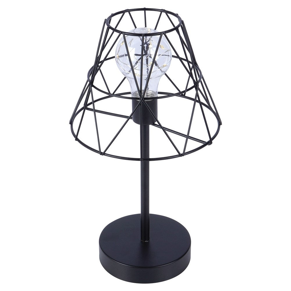 Elegant black LED table lamp with battery operation for home & office