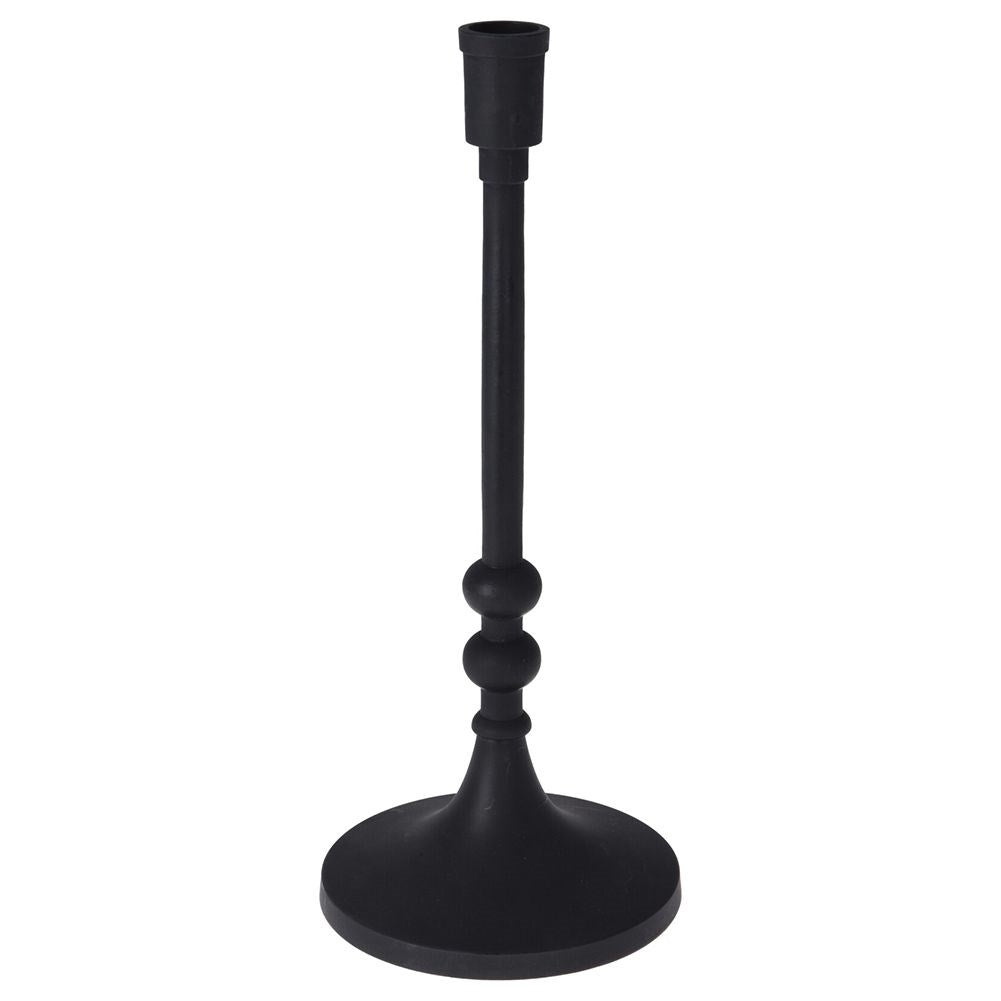Elegant black candle holder in industrial style for candles