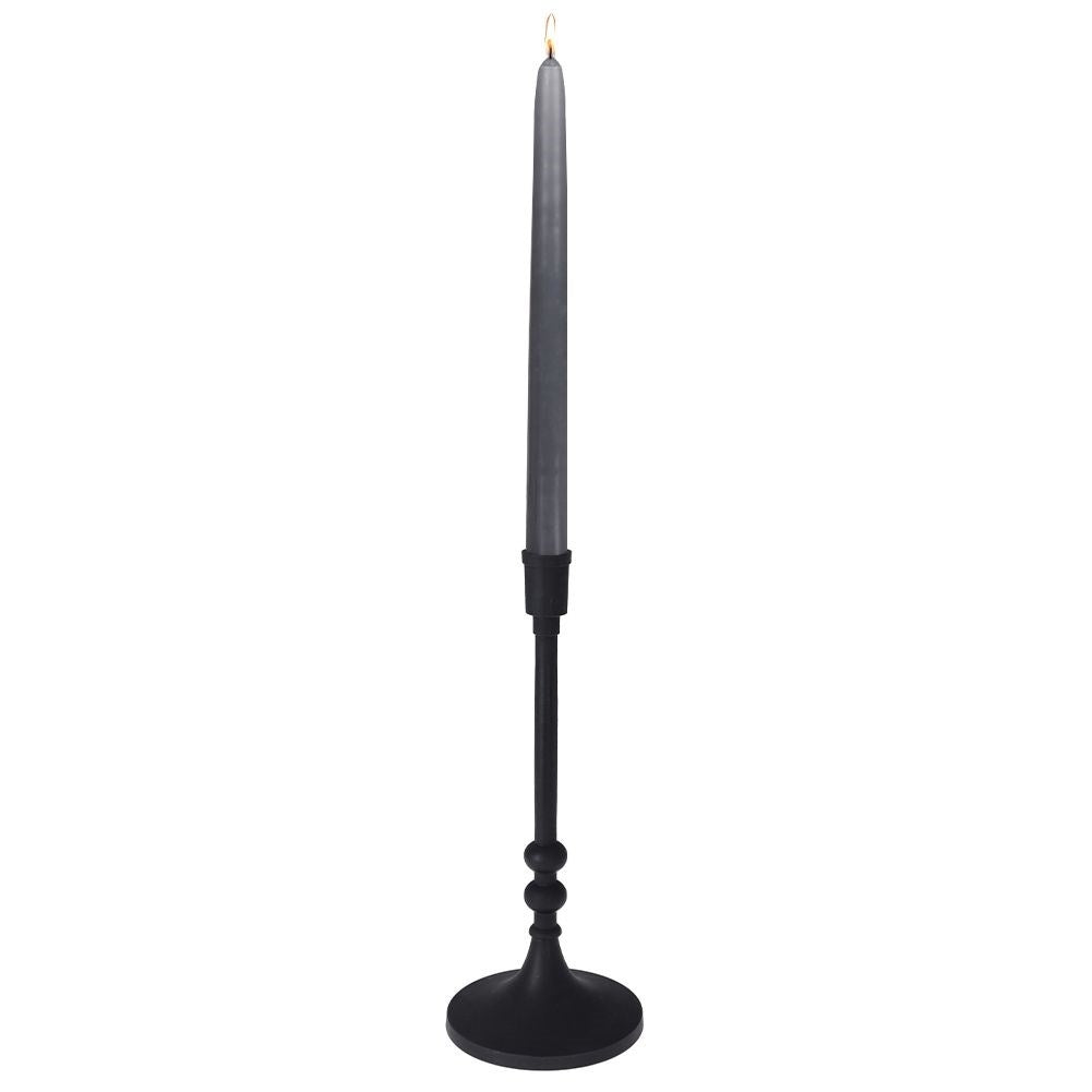 Elegant black candle holder in industrial style for candles