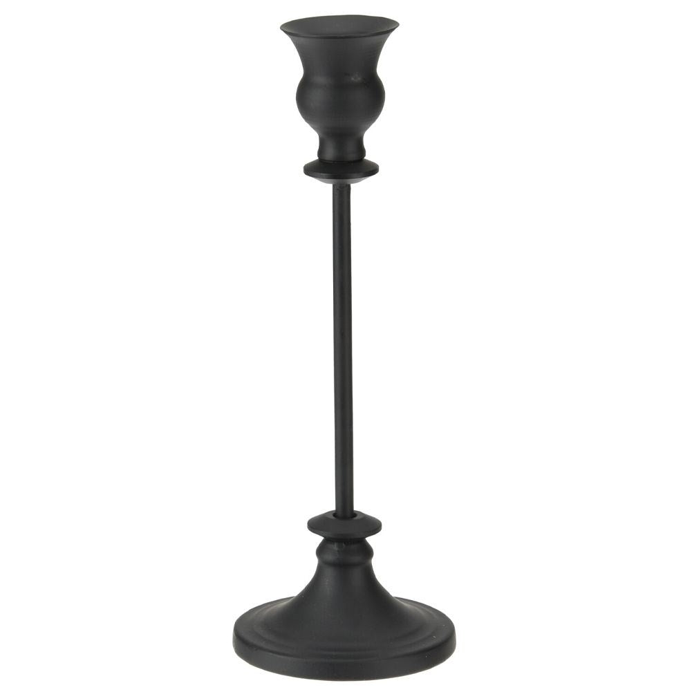 Elegant black candlestick in classic industrial style