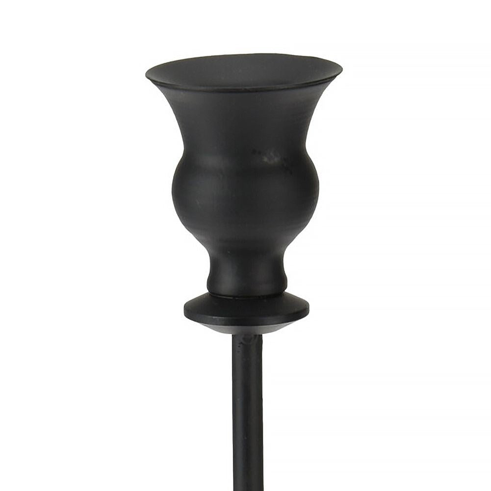 Elegant black candlestick in classic industrial style