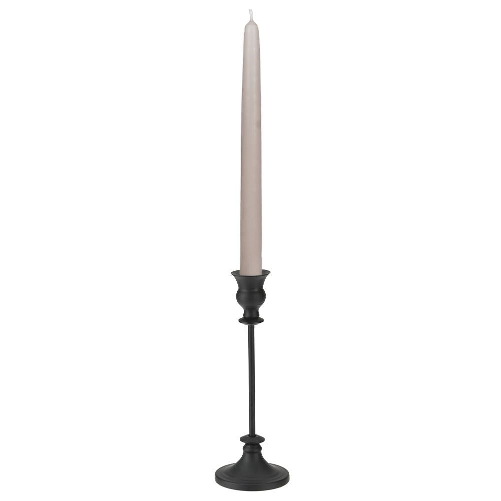 Elegant black candlestick in classic industrial style