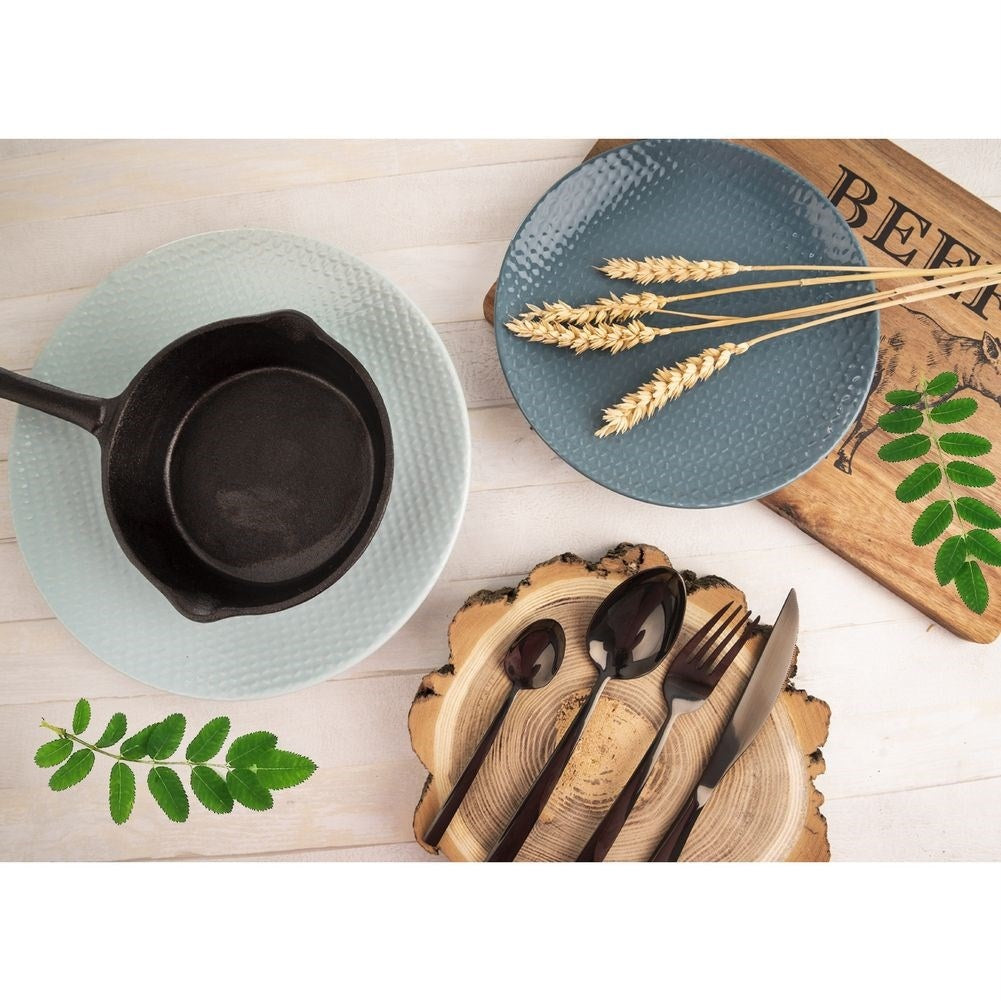 Elegant black cutlery set for 6 people - 24 pieces