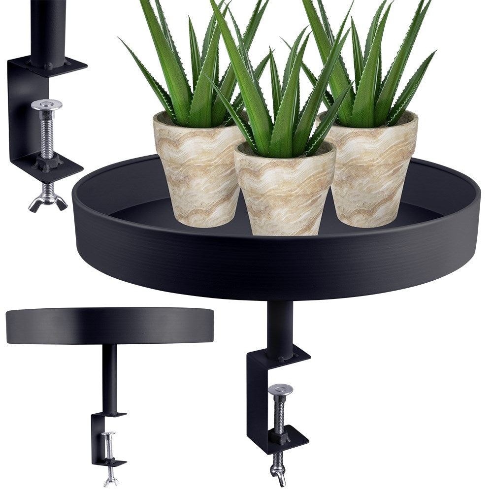 Elegant black flower stand for windows, tables and tops