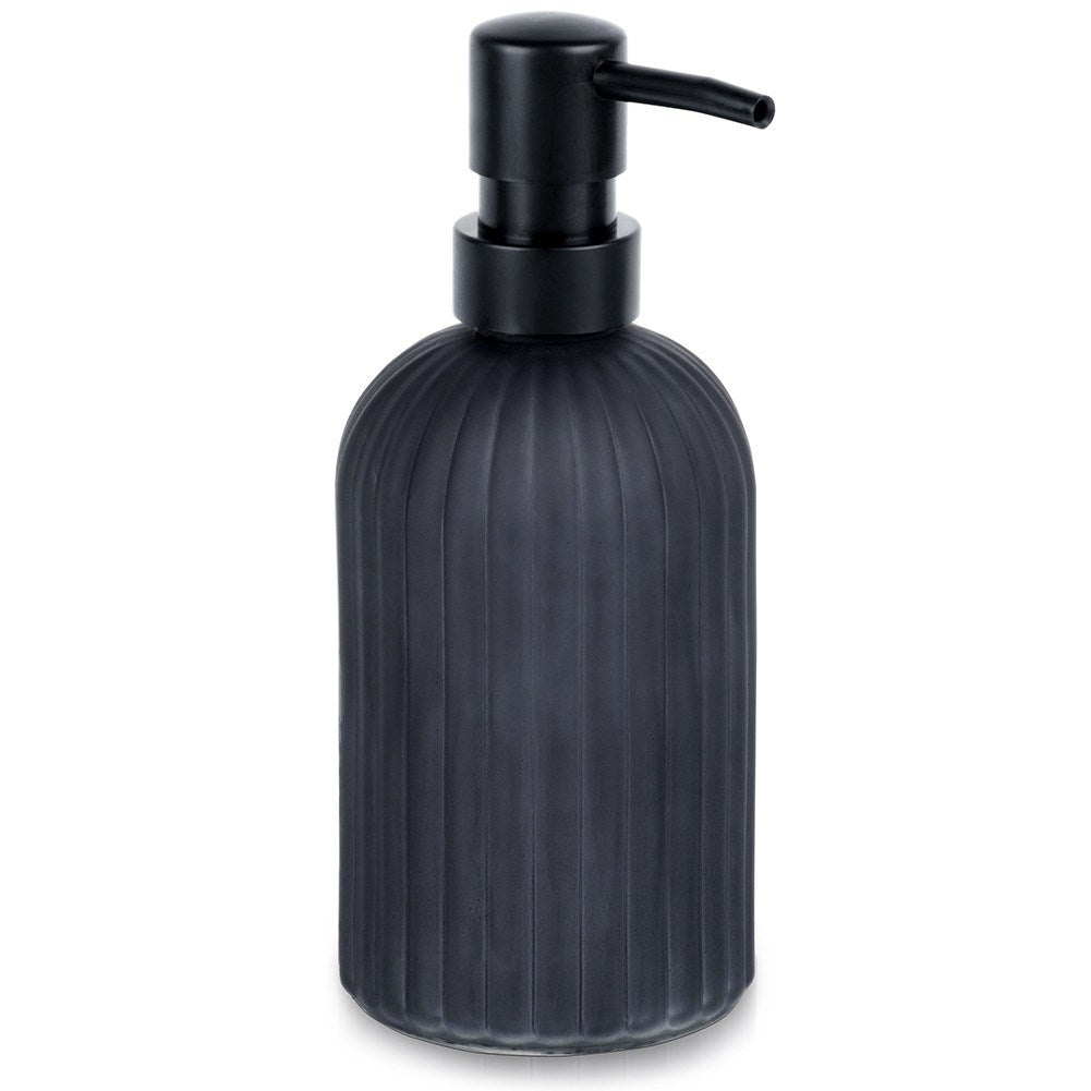Elegant black glass soap pump for kitchen & bathroom