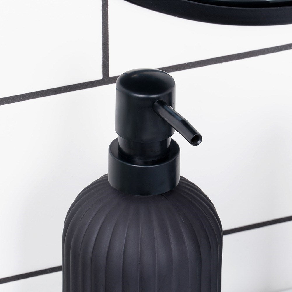 Elegant black glass soap pump for kitchen & bathroom